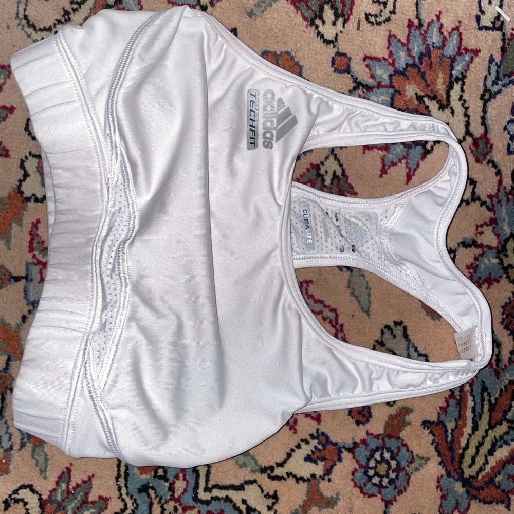 Adidas white sports bra
